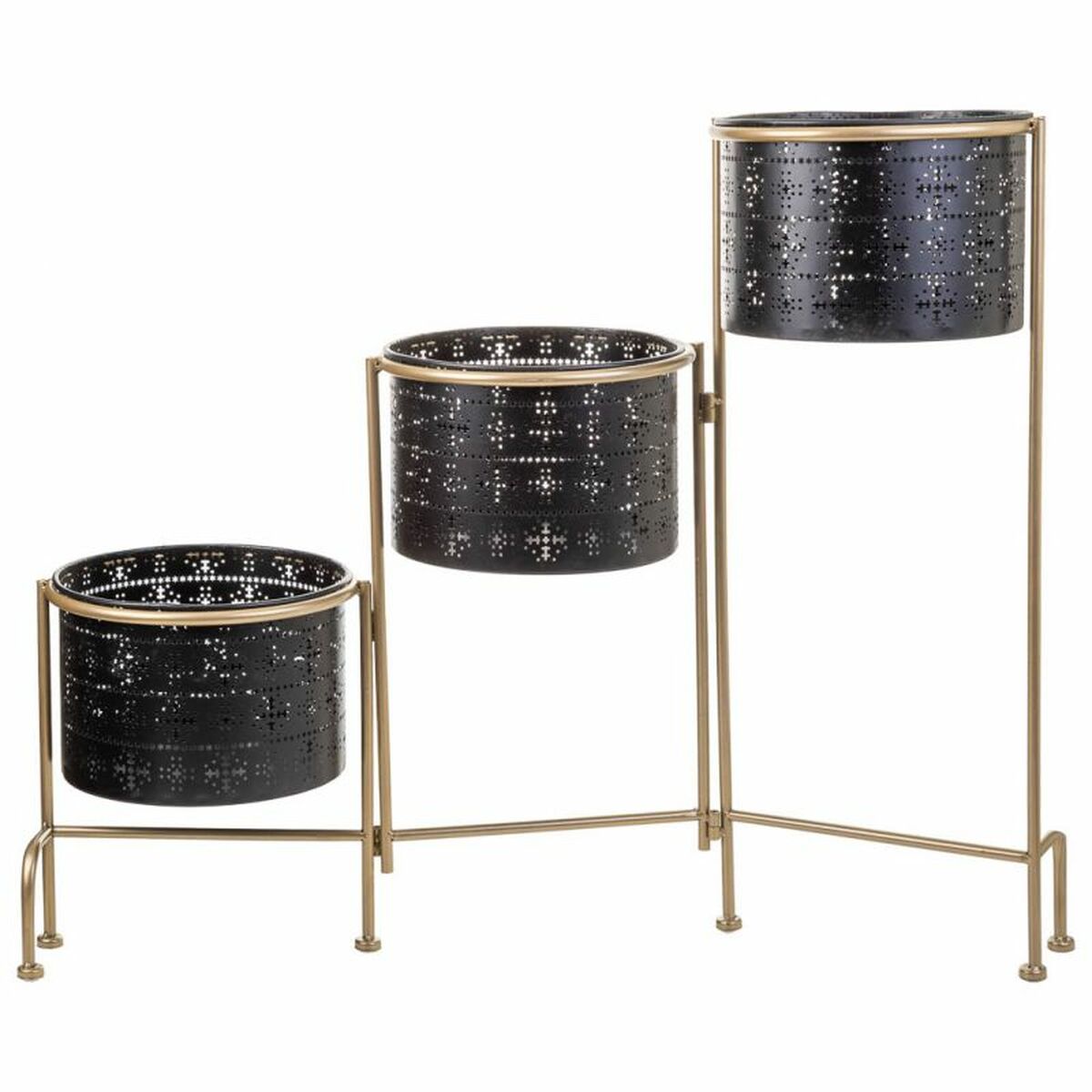 Urtepotte Alexandra House Living Sort Metal Jern
